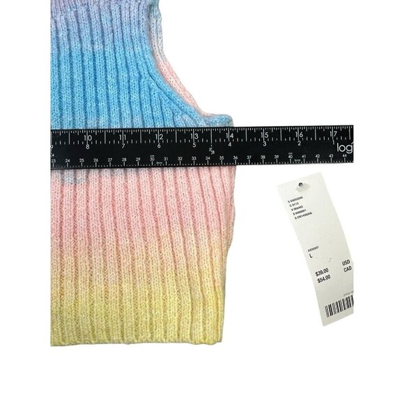 Out from Under Knit Cropped Tank Top Crop Women's Large Pastel Ribbed Festival - Picture 8 of 8